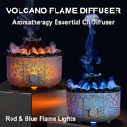 YALEDI Aromatherapy Essential Oil Diffuser, 560ml Ultrasonic Cool Mist Diffuser/Humidifier with Flame & Volcano 2 Mist Mode, for Bedroom,Office,Home, Auto Shut-Off, Remote Control, Gift (White)