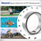 Smart Rings for Women Men,Sleep Tracking Wearable,Fitness Tracker Ring with Step/Heart Rate/Blood Oxygen/Distance/Calorie,Clock Vibration,No Subscription Fee,5ATM Waterproof, iOS&Android(Black 7)