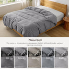 Bedsure Duvet Cover Queen Size - Only Includes 1 Duvet Cover (90"x90"), Hotel Luxury Soft Double Brushed All Season Bedding for Kids & Adults, Zipper Closure, Grey (No Comforter, No Pillow Shams)
