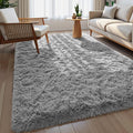 Macgace 4x6 Grey Area Rugs for Living Room, Super Soft Fluffy Rug with Non-Slip Backing for Girls Boys Bedroom Baby Nursery, Solid Shag Carpet Modern Home Interior Decor