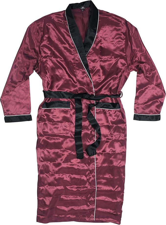 Mens Silky Satin Robe