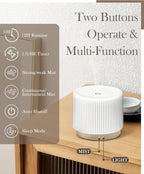 Essential Oil Diffuser -280ml Ceramic Diffuser for Large Room&Commercial Use, 2.4MHz Cool Mist Humidifier & Independent Decorative Light & Aromatherapy Diffuser, Pulse&Continuous Mist, Timer, Auto-Off