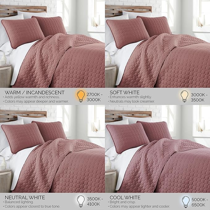 Southshore Fine Living, Inc. Oversized Quilts for King Bed, Soft Coverlet, Lightweight Bedspread, 3-Piece Set with Two Matching Quilted Pillow Shams, All Season Cal/King Quilt, Withered Rose Quilt