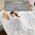 L'AGRATY Weighted Blanket - 40"x60" 10lbs Breathable Microfiber Material with Glass Beads Small Blanket for All-Season Summer Fall Winter Soft