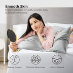 Bedsure Satin Pillowcase, Similar to Silk Pillow Cases Queen Size Set of 2, Cooling Pillow Case Covers with Envelope Closure, Room Decor Gifts for Women Men, Silver Grey, 20x30 Inches, 2pcs