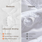 Bedsure Quilt King Size - Ultra Soft Pre-Washed Cloud-Like Bedding, All-Season Lightweight Comforter for Country Bedroom, Leaf Design Coverlet in Pure White, 106 x 96 Inches | Stitch-Free Quilting, Ultra Soft, Lightweight, Machine Washable, Pet-Friendly