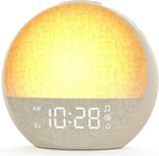 Sunrise Alarm Clock, White Noise Sound Machine with 30 Soothing Sounds, Dimmable Night Light, Natural Sunlight Lamp Gentle Wake Up Light for Bedrooms, Kids, Heavy Sleepers Adults, Baby, Ideal for Gift