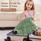 yescool Weighted Lap Blanket 2 lb, Weighted Lap Pad 20 * 30in Small Weighted Blanket, Moss Green