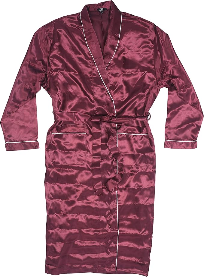 Mens Silky Satin Robe