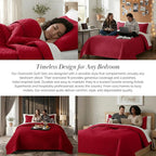 Southshore Fine Living, Inc. Lightweight Quilt, Oversized Quilts for King Bed, Soft Coverlet, 3-Piece Bedspread Set with Two Matching Quilted Pillow Shams, California/King Quilt Sets, Chili Pepper