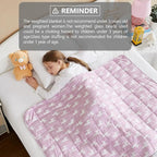 L'AGRATY Weighted Blanket - 40"x60" 7lbs Cooling Breathable Weighted Blanket Microfiber Material with Glass Beads