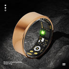 Smart Ring for Men & Women, Fitness and Health Tracker with Sleep Monitoring, Steps Counting, Daily Wellness Insights, IP68 Waterproof, No Subscription, Compatible with App (Gold, 8)