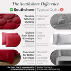 Southshore Fine Living, Inc. Oversized Bedding Quilt, Lightweight Bedding, Twin XL Bedspreads for Adult, Soft Coverlet 2-Piece with One Matching Pillow Sham, All Season Twin/XL Quilts, Chili Pepper