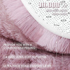 OLANLY Dusty Pink Tie-dye Round Rugs for Bedroom - Machine Washable, 5x5 Feet Circle Area Rugs for Living Room, Soft and Fluffy Shaggy Carpet for Teen Girls and Boys, Dorms, Home Decor Aesthetic