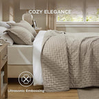 Bedsure Quilts Queen Size - Taupe Bedspread Queen Size & Lightweight Comforter, Modern Farmhouse Coverlet with Clover Pattern, Ultra Soft All-Season Bedding, 90 x 96 Inches | Stitch-Free Quilting, Ultra Soft, Lightweight, Machine Washable, Pet-Friendly
