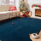 Przemy Washable Area Rug for Living Room Bedroom, 5x7 Feet Navy Blue Memory Foam Rug, Super Soft Modern Indoor Carpet for Kids Room Boys Girls Dorm Bedside Nursery Decor Mat
