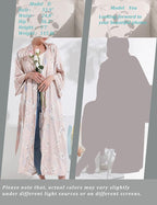 Aensso Long Soft Lightweight Silky Kimonos Robes for Women, Luxury Japanese Floral Womens Kimono Robe