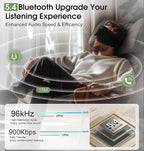 Sleep Mask with Headphones Bluetooth 5.4, TOPOINT Blackout Eye Mask for Sleeping Headphones Earphones with Soft Bamboo Cotton Cooling Breathable, Speaker for Side Sleepers Women Men Travel, Black
