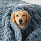 Battilo Bluish Grey Chenille Throw Blanket, Chunky Knit Throw Blanket for Couch, Soft Cozy Warm Cable Knit Blankets for Bed, Sofa, Living Room, 50"x60"