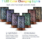 Essential Oil Diffuser Aromatherapy Diffuser - Metal Aroma Diffuser for Home 150ml Ultrasonic Cool Mist Diffuser with 7 Colors Light Auto Shut-Off Protection for Home Office Decor & Gift (Dragonfly)