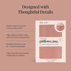 Kitsch Satin Pillowcase with Zipper for Hair & Skin - Softer Than Silk Pillow Cases, Smooth Cooling Satin Pillow Case, Wrinkle-Free, Machine Washable, Pillow Cases Standard Size 19x26 - Terracotta