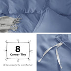Bedsure Duvet Cover Twin/Twin XL Size - Soft Double Brushed Bedding Set for Kids & Adults, Zipper Closure, 2 Pieces, Includes 1 Duvet Cover (68"x90") & 1 Pillow Sham, NO Comforter, Slate Blue