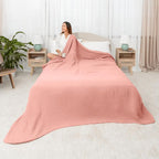 Comfy Cubs Muslin Blanket for Adults King 108" x 90" - 6 Layer Soft, Breathable & Lightweight Muslin Adult Blanket - Machine Washable & Designed in The US Bedding for All Seasons - Bold Blush