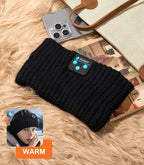 Ear Warmers, Sleep Headphones Bluetooth Beanie Headband, Wireless Ear Muffs Winter Headband with Ultra-Thin Speakers, Headphones for Side Sleepers, Thanksgiving for Women Men BlackGrey