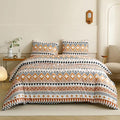 Luxlovery Aztec Comforter Set Full Boho Geometric Bedding Set Beige Orange Black Colorful Farmhouse Blanket Quilts Soft Rustic 3PCS Comforter Set Full Size