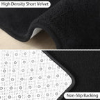 Keeko Area Rugs for Living Room Bedroom 6x9 Black, Soft Modern Large Rugs Indoor Non Slip Fluffy Rug Minimalist Low Pile Washable Carpet Rug for Kids Boys Girls Dorm Classroom Nursery Home Decor