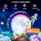 Mind-Glowing Moon Lamp - 3D Moon Night Light for Kids Bedroom - Globe Nightlight with Multi Color LED, Touch/Remote Control - Birthday Gift for Any Year Old Girls & Boys - Space Decor (7.1 inch)