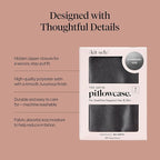 Kitsch Satin Pillowcase with Zipper for Hair & Skin - Softer Than Silk Pillow Cases, Smooth Cooling Satin Pillow Case, Wrinkle-Free, Machine Washable, Pillow Cases Standard Size 19x26 - Charcoal