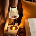 Liliful 6 Pcs Cordless Table Lamp Rechargeable Touch LED Small Gold Portable Battery Operated USB-c Desk Lamp 3 Color Dimmable for Bedroom Living Room Dining (Gold,Classic Style)