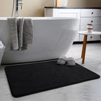 Keeko 2x3 Black Area Rugs for Bedroom Living Room, Soft Modern Indoor Throw Rugs Low Pile Fluffy Small Rug Door Mat Washable Non Slip Entryway Rug Carpet for Nursery Home Kids Room Decor