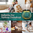 Essential Oil Diffuser for Home 500ML, Aromatherapy Diffusers for Essential Oils Large Room with Cool Mist Humidifiers for Bedroom 7 Colors Changed & 3 Mist Mode Automatic Shut-Off