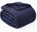 Topcee Knitted Weighted Blanket - 60"x80" 20lbs Queen Size Cooling Chunky Knit Heavy Blanket for Adults Cable Yarn Knit Decorative No Beads Soft Cozy and Cooling Weighted Throw Machine Washable