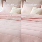 Bedsure Queen Comforter Set - Cooling and Warm Bed Set, ICY Pink Reversible Bedding for All Season, 3 Pieces, 1 Queen Size Comforter (88"x88") and 2 Pillow Cases(20"x26")