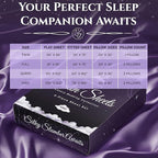 SLEEP SANCTUARY Satin Sheets Queen Size – 4 Piece Luxury Silky Bed Set, Softer Than Silk, 15" Deep Pocket, Cooling & Wrinkle-Free, Moisture-Wicking & Breathable for Hair & Skin (Purple)