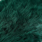 EasyJoy Ultra Soft Fluffy Rugs Faux Fur Rug Chair Cover Seat Pad Fuzzy Area Rug (2x6 ft Rectangle, Dark Green)
