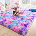 Noahas 6x9 Area Rugs for Living Room,Tie-Dyed Hot Pink and Purple Area Rug,Big Shaggy Rugs for Bedroom,Fluffy Large Carpet,Soft Kids Rug Non Slip Reduce Noise Room Decor