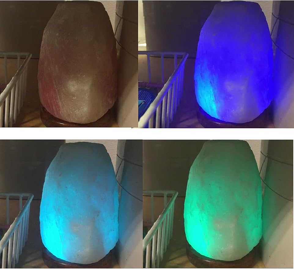 Clearance! ! ! JIC Gem Natural USB Himalayan Salt Lamp Crystal Salt Rock Mini Hand Carved Lamp with Multi-Color LED Changing Bulb