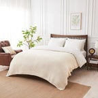 Douceur Cream Throw Blanket for Bed, Soft Chunky Cable Knit Throw Blanket, Classic Fisherman's Rib Stitch Pattern Throw for Living Room,60"X80"