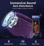 Luxury Bluetooth 5.4 Sleep Mask for Adults - Ice Fiber Cooling & HD Sound, 100% Light Blocking Adjustable Eye Cover for Travel & Side Sleepers - Soft Sleep Headphones with 10H Playtime