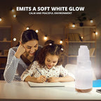 Himalayan Glow Selenite Crystal Lamp 20 cm, Hand Curved Moroccan Charging Station, Crystals and Healing Stones, Electric Cord with Dimmer Switch For Home Decor & Spiritual Protection 4-7 Lbs