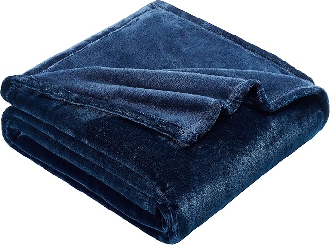 DREAMNINE Extra Large Soft Comfy Fluffy Fleece Bed Blanket King Size 90" x 108", Luxury Decorative Fuzzy Blanket for Women Girl, Big Cozy Shaggy Warm Flannel Blankets for Winter Autumn Pets, Navy Blue