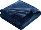 DREAMNINE Extra Large Soft Comfy Fluffy Fleece Bed Blanket King Size 90" x 108", Luxury Decorative Fuzzy Blanket for Women Girl, Big Cozy Shaggy Warm Flannel Blankets for Winter Autumn Pets, Navy Blue