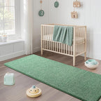 Keeko Soft Hallway Runner Rug, 2x8 Bedside Runner Rugs for Bedroom Living Room Non Slip Washable Modern Memory Foam Rug Low Pile Kitchen Runner Rugs for Nursery Dorm Kids Room Decor Green