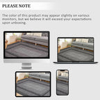5x8 Oval Living Room Area Rug Washable Modern Border Bedroom Bedside Area Rugs Non Slip Low Pile Dining Room Oval Throw Carpet Contemporary Rugs for Living Room Kitchen Nursery, Black