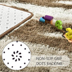 Noahas Fluffy 4x6 Area Rugs for Bedroom Living Room,Shag Khaki Thick Throw Floor Carpet,Soft Shaggy Bedside Non-Slip Plush Dorm Nursery Kids Rug
