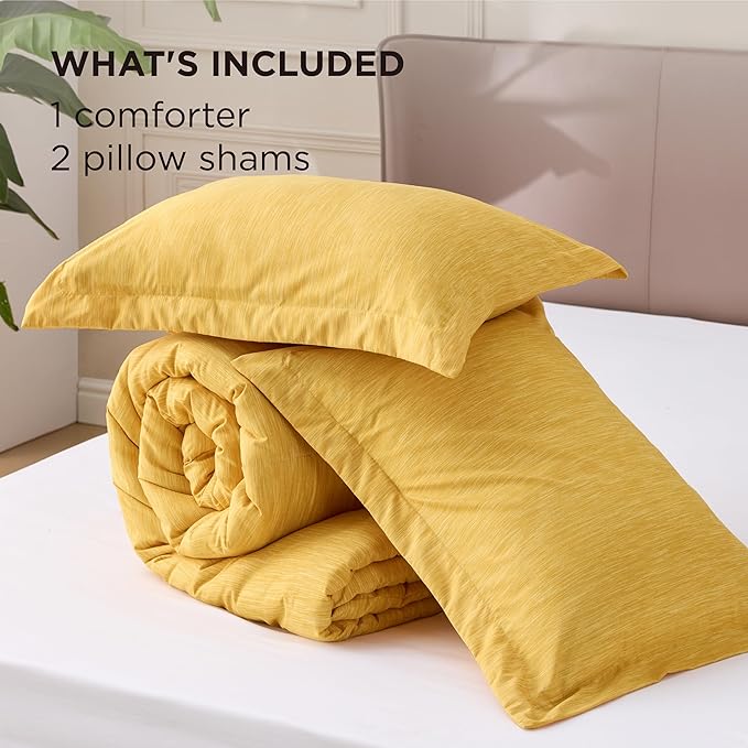 Bedsure Queen Comforter Set - Dark Red Comforter Queen Size, Soft Bedding for All Seasons, Cationic Dyed Bedding Set, 3 Pieces, 1 Comforter (90"x90") and 2 Pillow Shams (20"x26"+2")